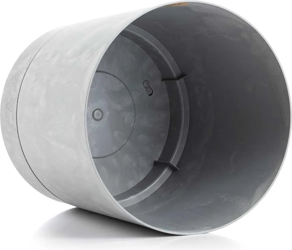 Květináč s podmiskou AZALEA 35 cm šedý beton