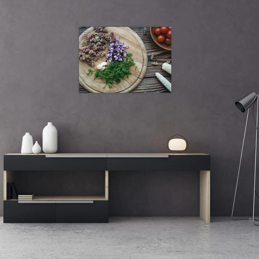 Sklenený obraz - Z kuchynského lopárika (70x50 cm)