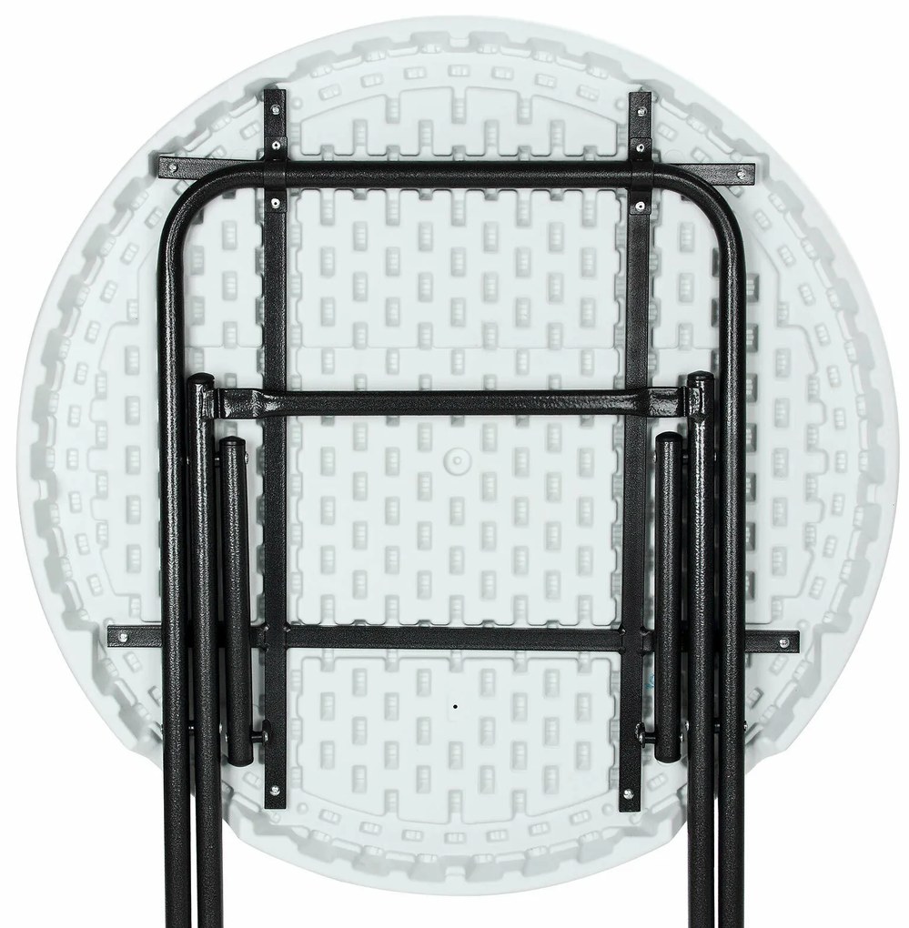 Plastový párty stôl LYDA, Ø72x110cm, biela Casaria