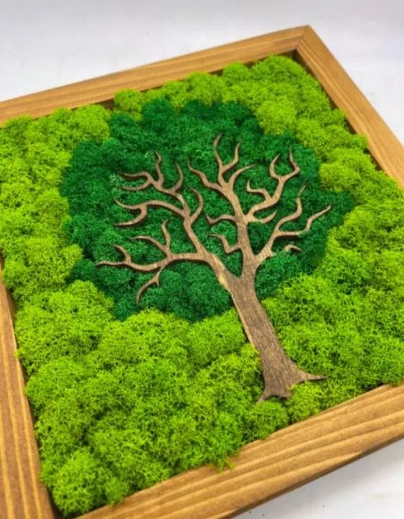 Machový obraz Strom 25x25 cm