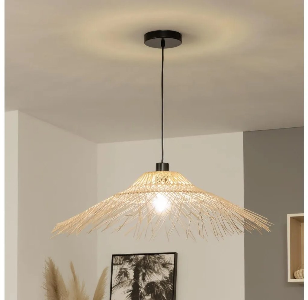Brilagi - LED luster na lanku CERIA BOHO 1xE27/40W/230V pr. 70 cm bambus