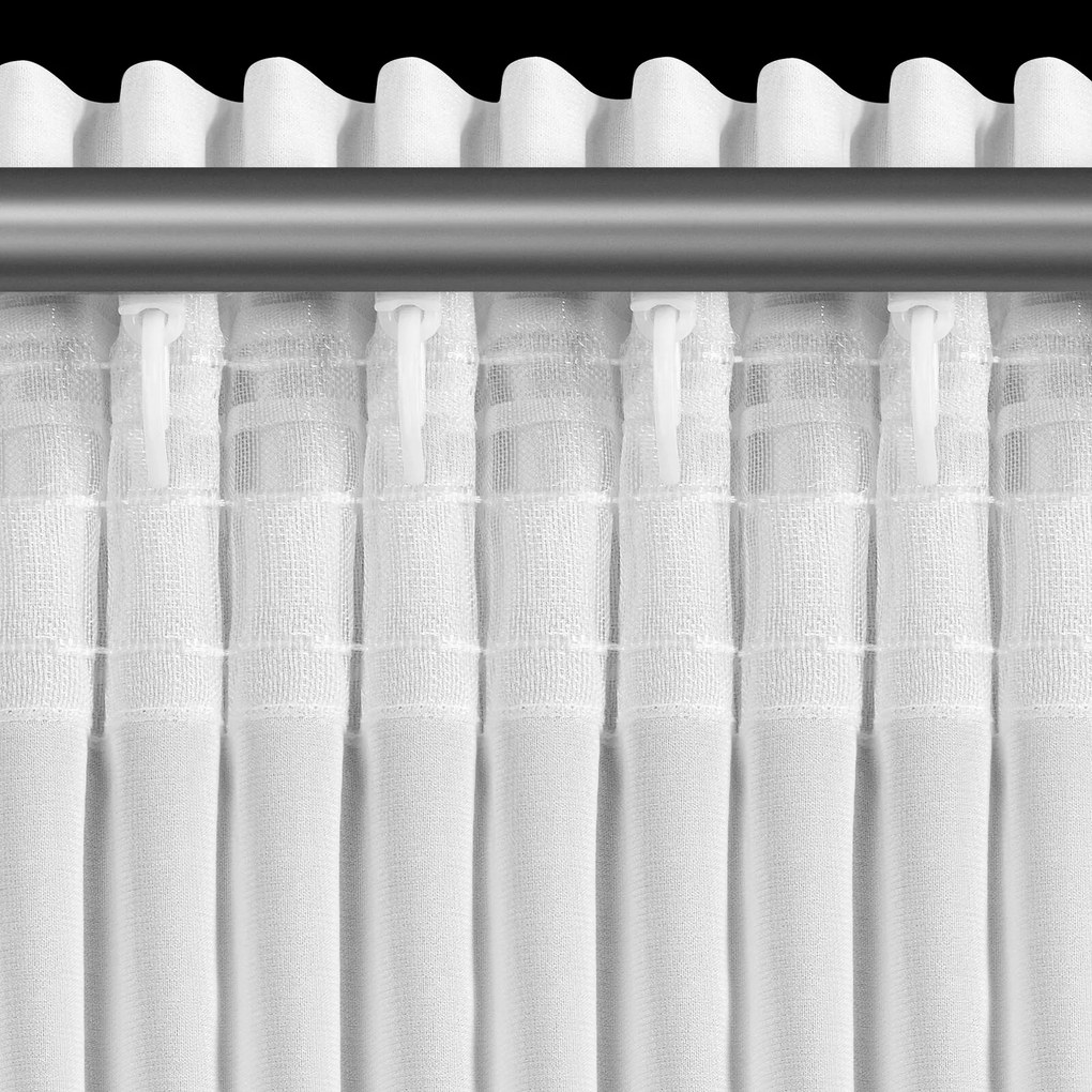ZÁCLONA NA PÁSKE LILI 400X145 CM BIELA