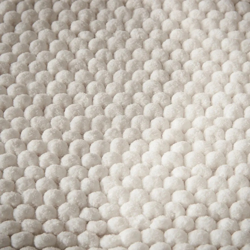 Biela kúpeľňová predložka 50x80 cm Aspen Bobble – Bianca