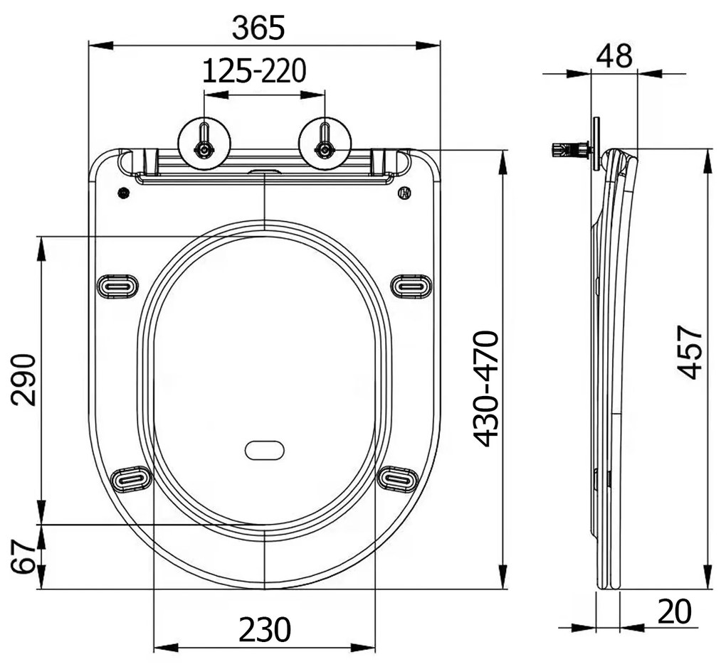 Sapho Sapho, PACO RIMLESS, PACO WC sedátko slim, duroplast, PCS1012