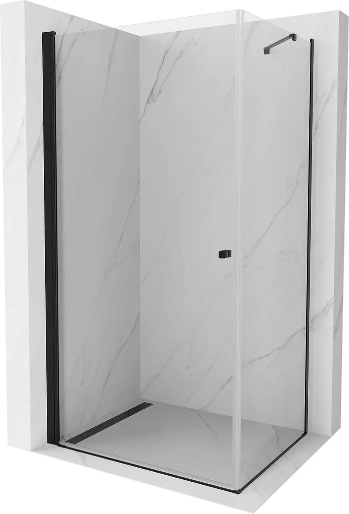Mexen Pretoria sprchovací kút 90x120cm, 6mm sklo, čierny profil-číre sklo, 852-090-120-70-00