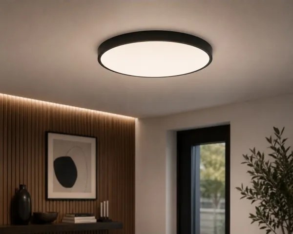 Brilagi -LED Kúpeľňové stropné svietidlo ZENNA LED/24W/230V priemer 35 cm IP44 čierna