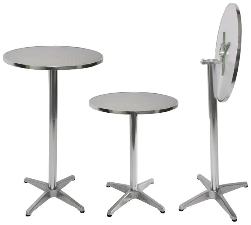 Barový bistro stôl okrúhly 11352, hliník - v70/110 x Ø60 cm