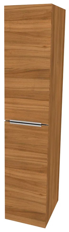 Mereo, Mereo Mailo, kúpeľňová skrinka vysoká 170 cm, chróm madlo, Multidecor, Orech Dijon prírodný, MER-CN594LPODP1
