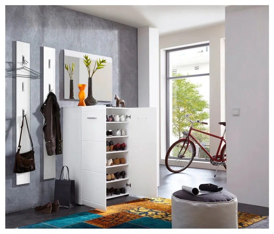 Biely nástenný vešiak Adana – Germania