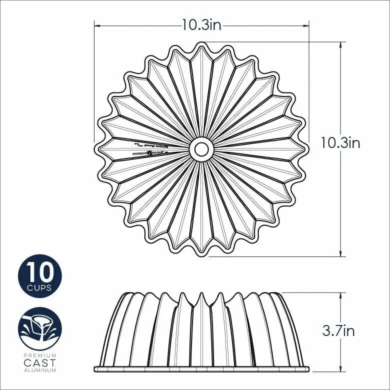 Nordic Ware Forma na bábovku Brilliance 2,4 l