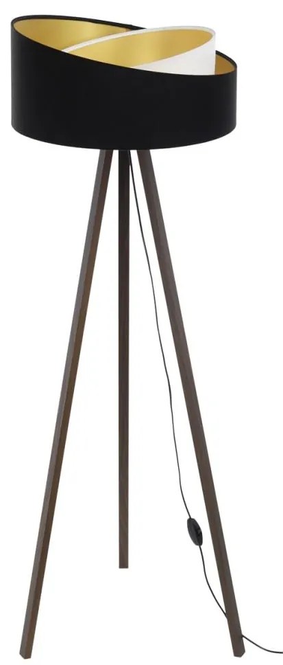 Stojacia lampa GALAXY 1xE27/60W/230V čierna/hnedá