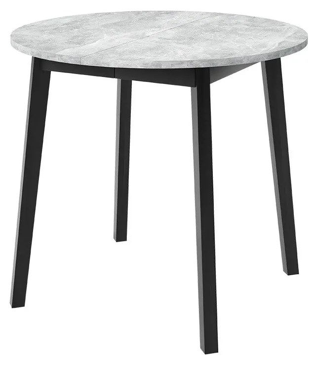 Rozkladací jedálenský stôl 90 cm Kertare S 90 (sivý mramor + čierna) (pre 2-4 osoby). Akcia -6%. Vlastná spoľahlivá doprava až k Vám domov. 1105356