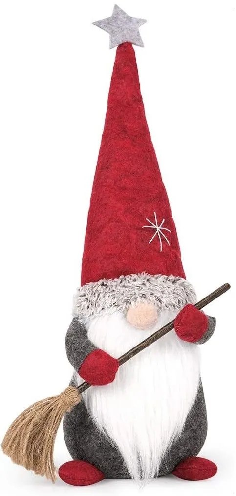 Tutumi, vianočný trpaslík 46cm YX051, červená-biela, CHR-09904