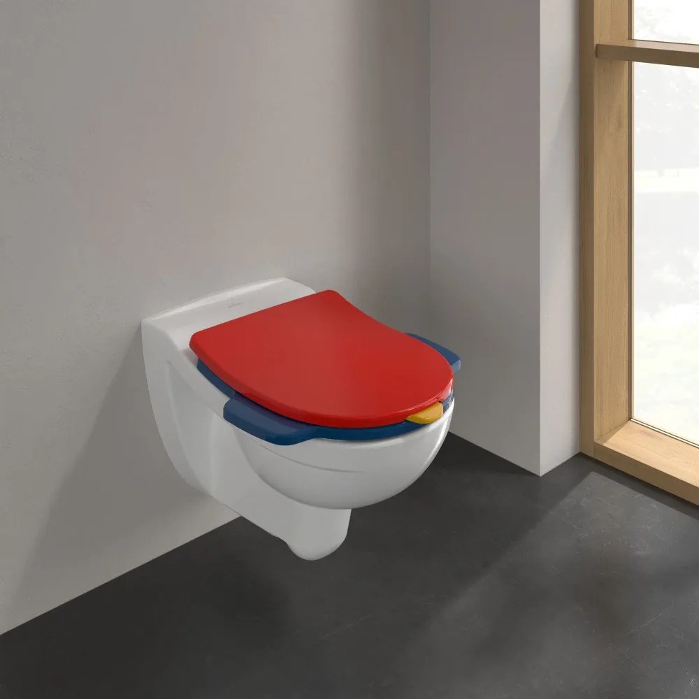 VILLEROY &amp; BOCH O.novo Kids detské závesné WC s hlbokým splachovaním bez vnútorného okraja, 320 x 520 mm, biela alpská, s povrchom AntiBac a CeramicPlus, 4690R0T2