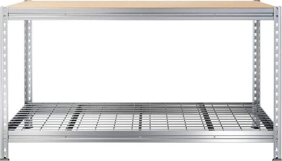 Pracovný stôl DTD/oceľový rošt, BULLRACK RIVET PRO, 480 kg