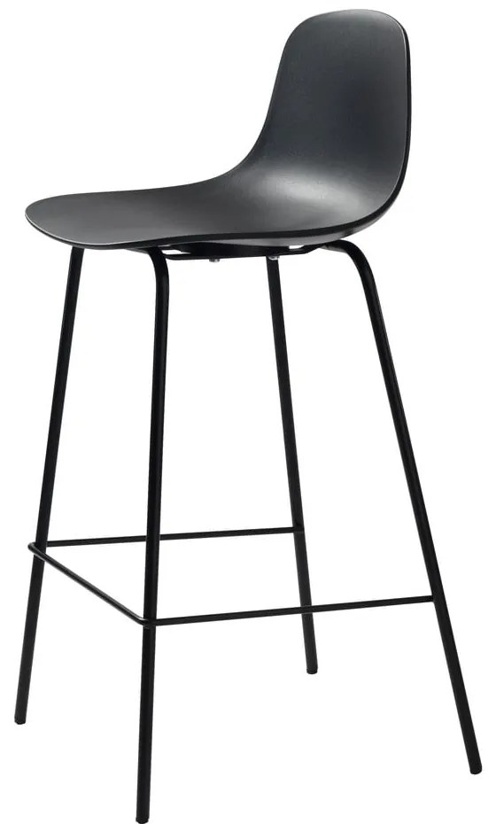 Čierna plastová barová stolička (výška sedadla 67,5 cm) Whitby – Unique Furniture