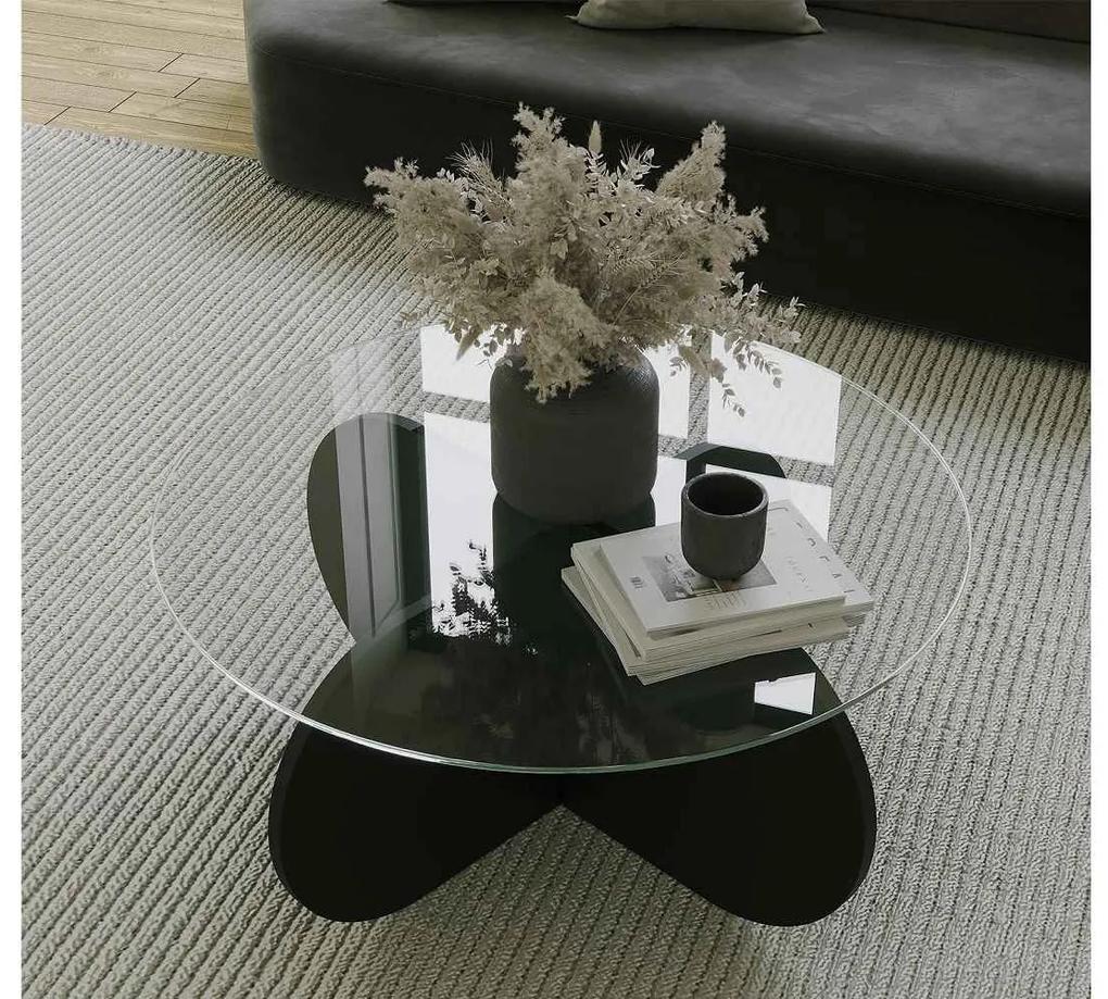 Dizajnový konferenčný stolík Jameela 75 cm čierny