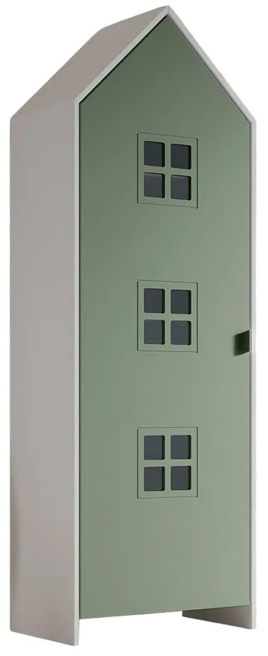 Biela/zelená detská šatníková skriňa 58x172x37 cm Casami Bruges – Vipack