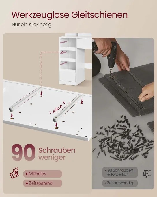 Toaletný stolík s LED zrkadlom RDT137W01