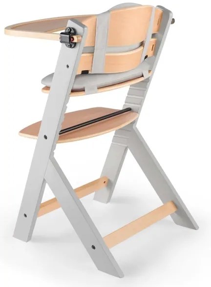 KINDERKRAFT - Detská jedálenská stolička s polstrovaním ENOCK šedá