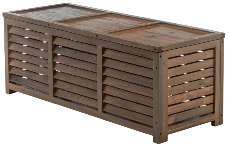 Kondela Záhradný úložný box, 121cm, hnedý, drevo, LADAM