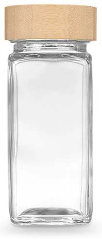 Hranatá korenička s bambusovým viečkom DECOR, 120 ml (1 ks)