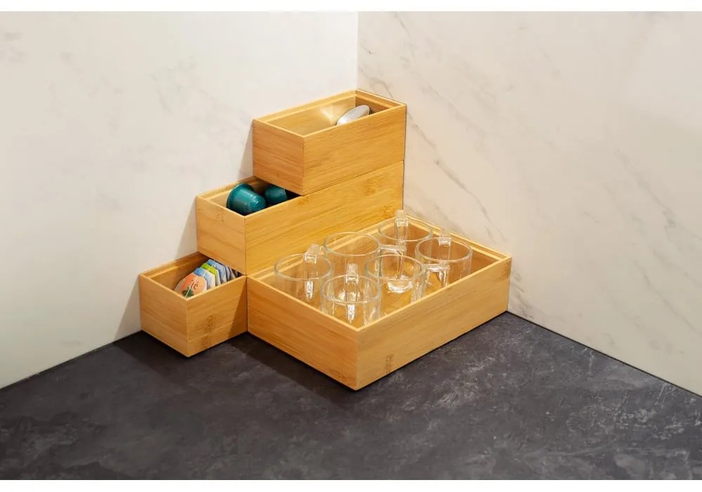 Bambusový box Compactor, 22,5 x 7,5 x 6,35 cm