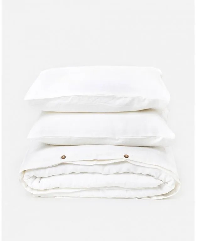 Magic Linen Ľanové obliečky sada (3ks) White Veľkosť: 135x200,50x70cm