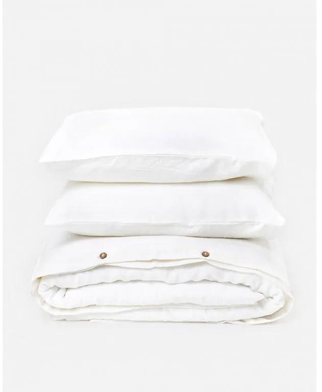 Magic Linen Ľanové obliečky sada (3ks) White Veľkosť: 200x200,50x70cm