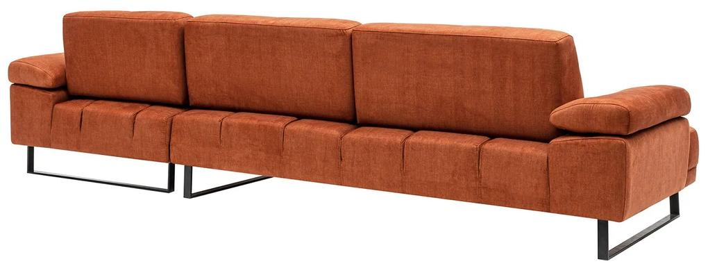 Dizajnová rohová sedačka Vatusia 314 cm oranžová - pravá