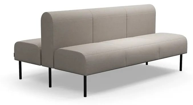 Modulárna pohovka VARIETY, 3 miestna, double, látka Blues CSII, šedohnedá