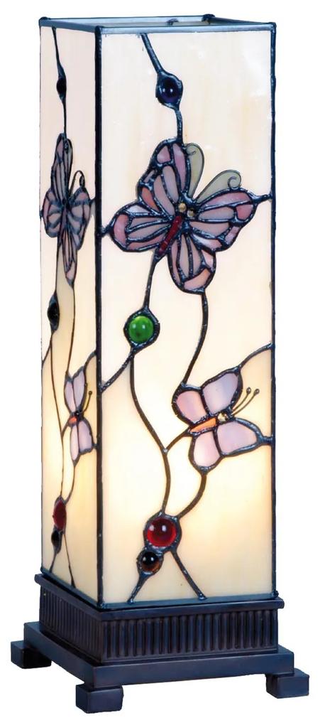 Stolná lampa Tiffany Butterfly Garden - 	12.5*35 cm