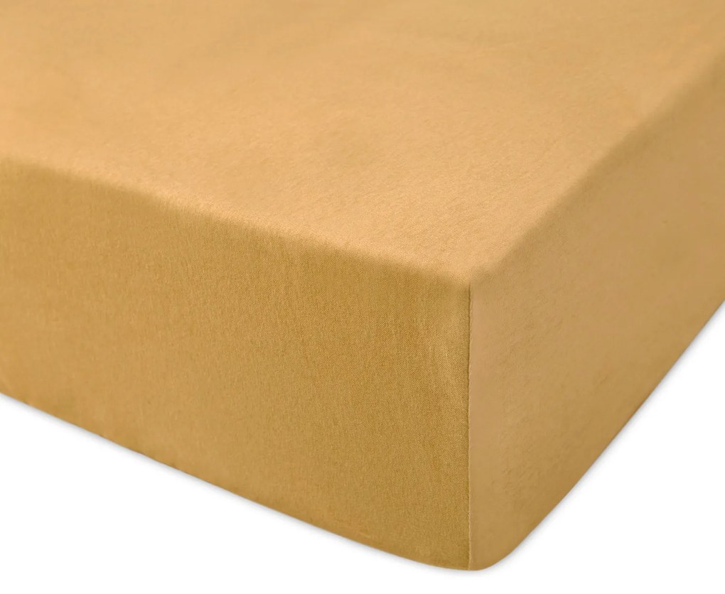 JERSEY PRESTIERADLO 140X200 CM HORČICOVÉ