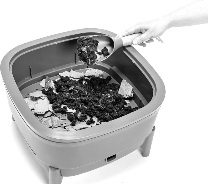 Sivý kompostér 30 l Urbalive – Plastia