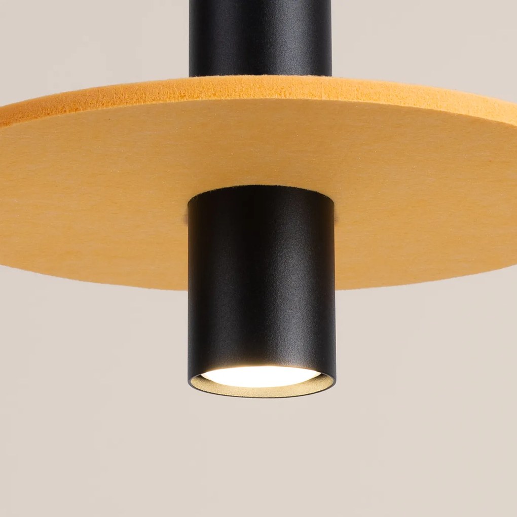 Závesné svietidlo Pelta 1, 1x čierne kovové tienidlo, y