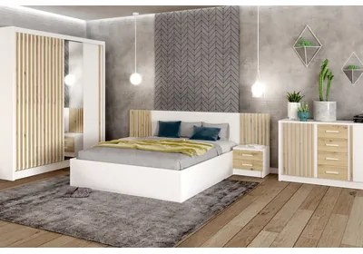 Komoda so 4 zásuvkami biela LAMELLO