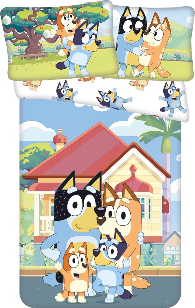 Jerry Fabrics Obliečky do postieľky 100x135 + 40x60 cm - Bluey 061