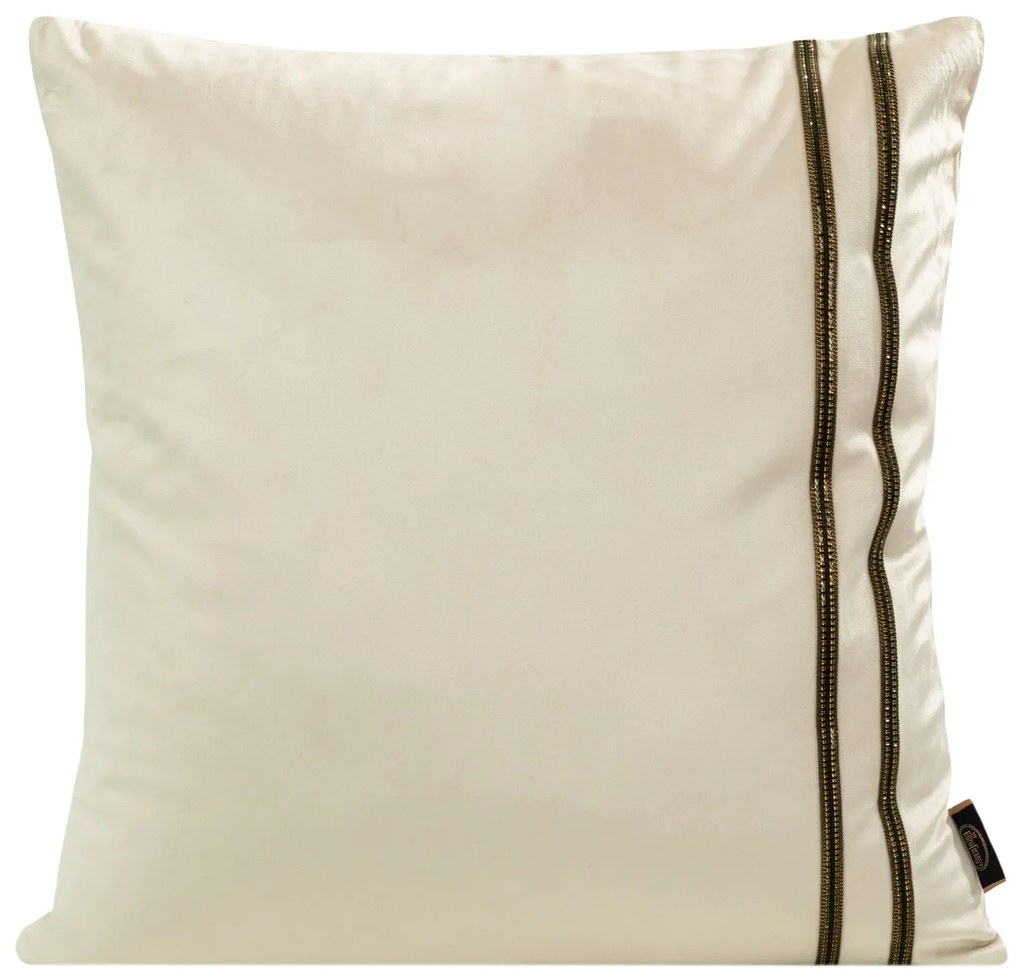 DEKORAČNÁ OBLIEČKA NA VANKÚŠ VELVET31 45X45 CM KRÉMOVÁ