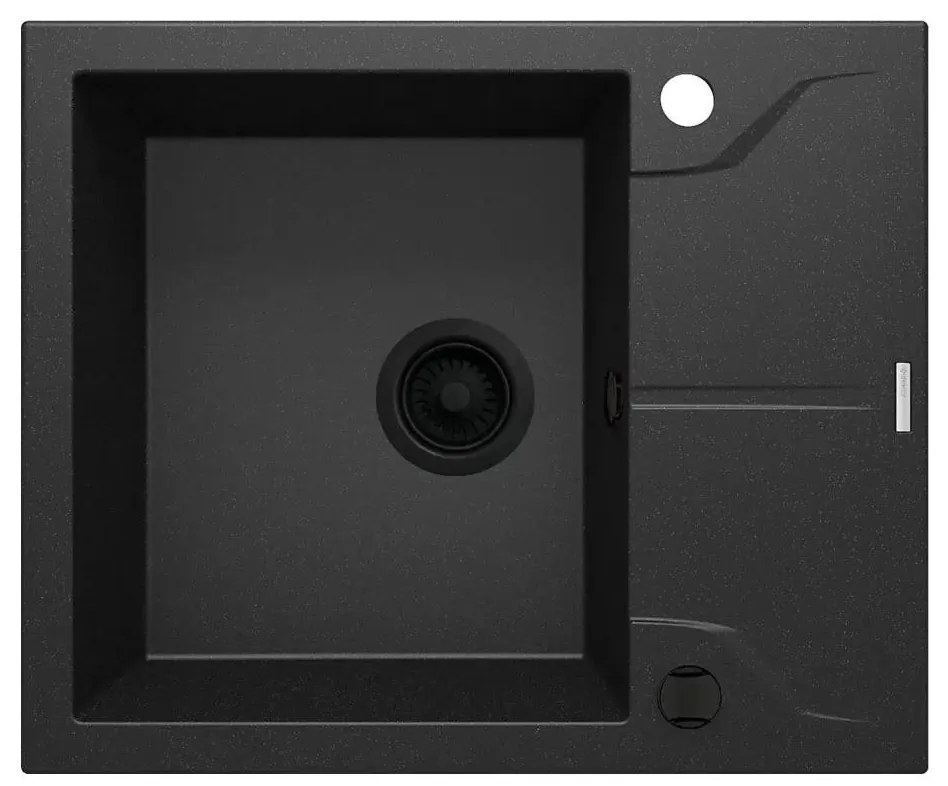 Deante ZQN_G11A - Kuchynský drez ANDANTE 49x59 cm granit/metalický grafit