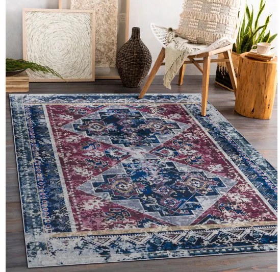 Dywany Łuszczów, Kusový koberec ANDRE Oriental 1136, 120x170, modrá, chodba / predsieň