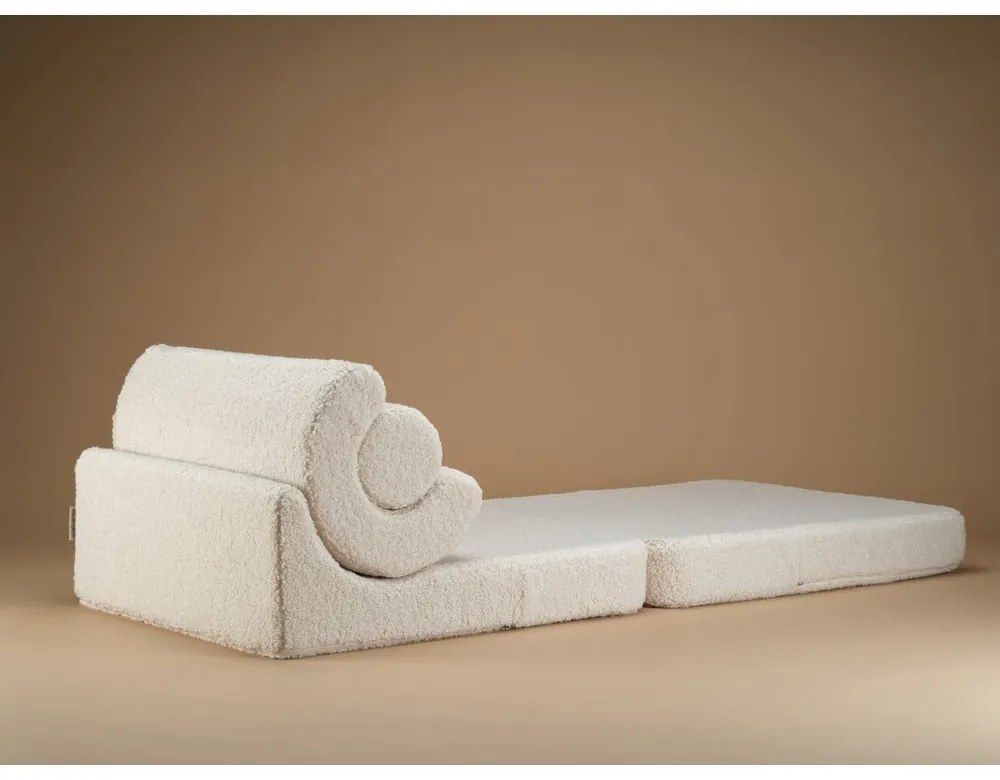 Krémové detské kresielko z textílie buklé Flipster – Wigiwama