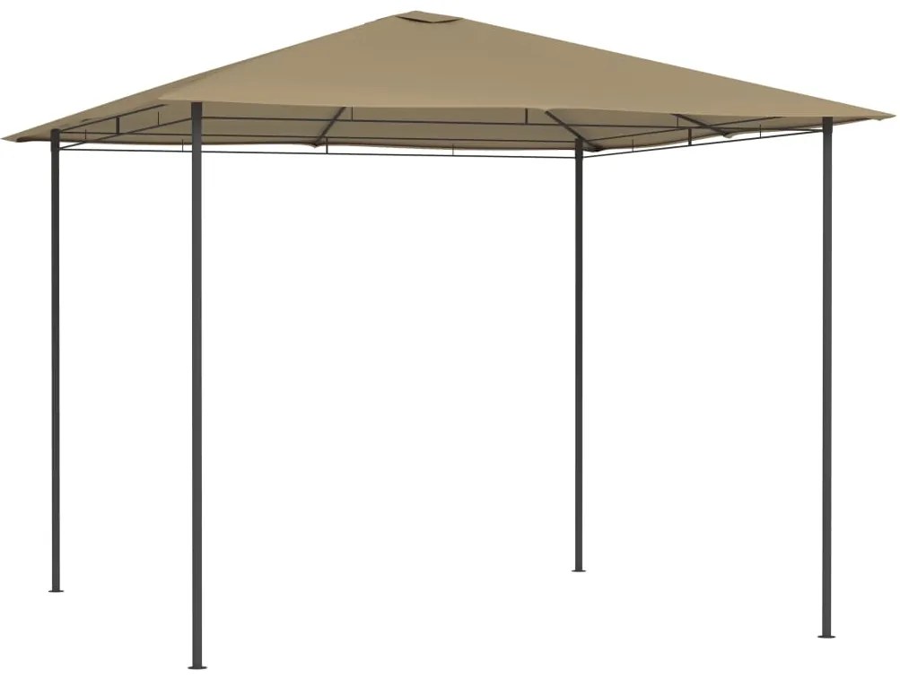vidaXL Altánok 3x3x2,6 m sivohnedý 160 g/m²