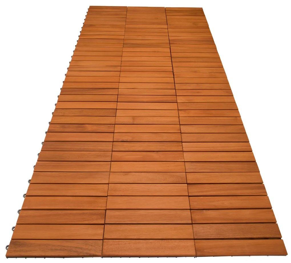 Drevené dlaždice – sada 11ks, 30×30 cm