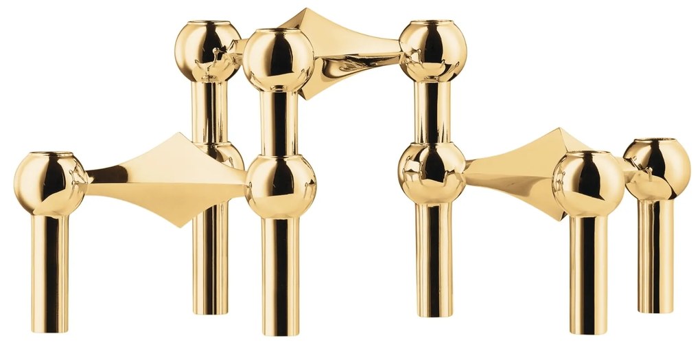 Stoff Nagel Dizajnový svietnik STOFF Nagel Solid Brass – set 3 ks