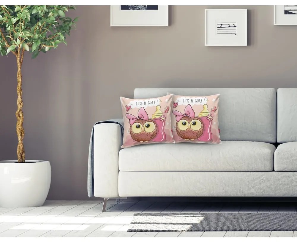 Detská obliečka na vankúš 43x43 cm Girl Owl – Mila Home