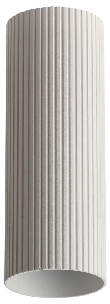 Minimalistické bodové svietidlo Lucas Ribbed Tube 40 biela
