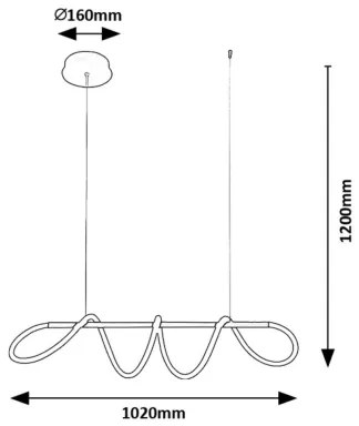 Rabalux 72269 - LED Luster na lanku MONTEMA LED/40W/230V 4000K