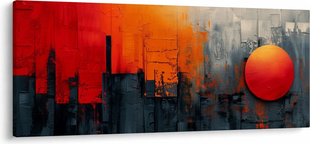 Obraz - Abstraktná maľba mesta (120x50 cm)