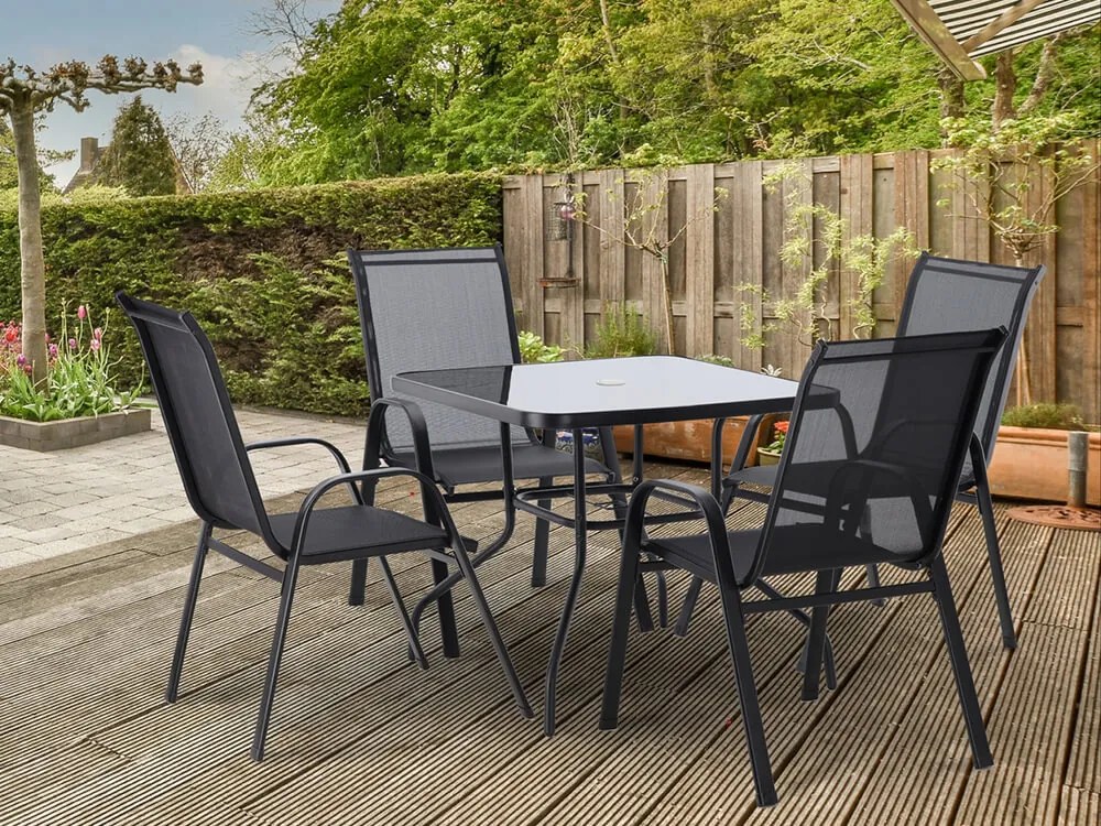 CH Súprava záhradného nábytku Realy - čierna