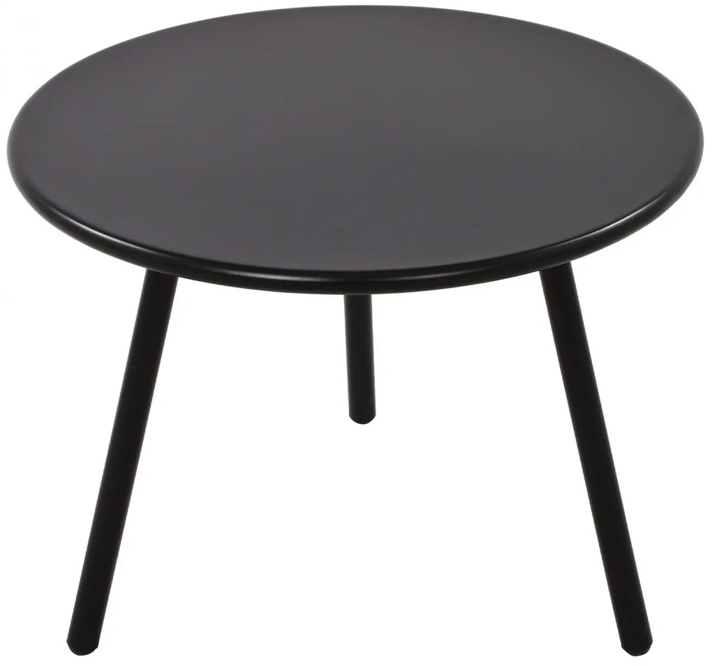 Konferenčný stolík Minot - v45 x Ø60 cm - Čierna